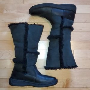 Born Black Shearling Tall Boots